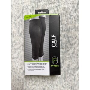 P-TEX Knit Compression Calf Sleeves Pair Black Small P-TEXC400 P-TEXC-400